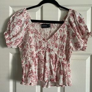 Pink floral top
